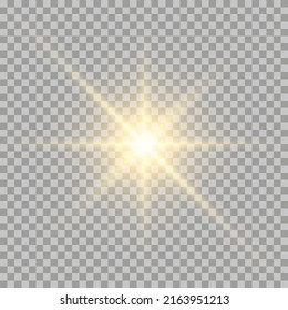 Vector transparent sunlight special lens flare light effect. PNG. Vector illustration	