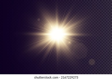 Vector transparent sunlight special lens flare light effect