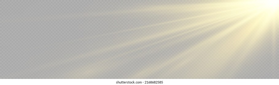 Vector transparent sunlight special lens flash light effect.front sun lens flash. Vector blur in the light of radiance. Element of decor.