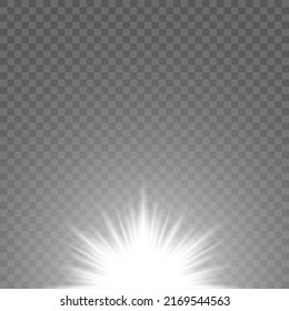 Vector transparent sunlight special lens flare light effect. PNG. Stars ligh. Bom light. Vector illustration