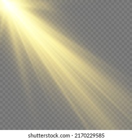 Vector transparent sunlight special lens flash light effect.front sun lens flash. Vector blur in the light of radiance. Element of decor.