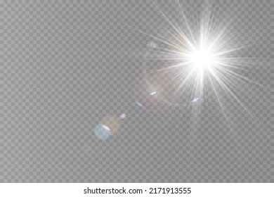 Vector transparent sunlight special lens flare light effect