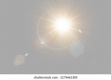 Vector transparent sunlight special lens flare light effect