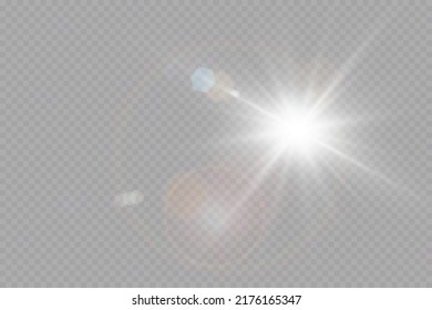 Vector transparent sunlight special lens flare light effect