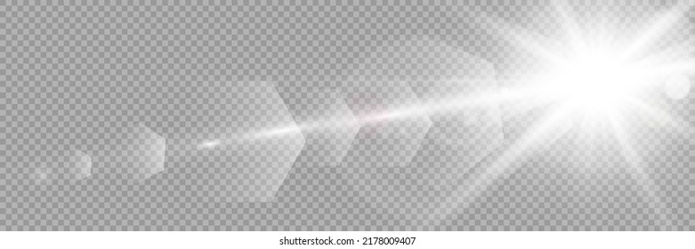 Vector transparent sunlight special lens flare light effect. Stock royalty free vector illustration. PNG	