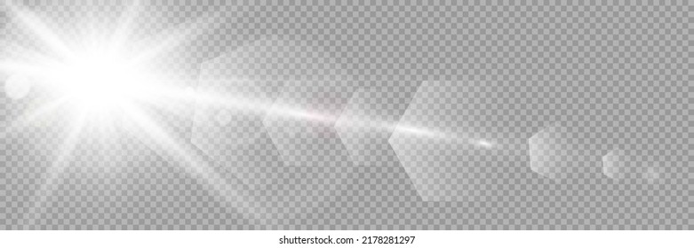 Vector transparent sunlight special lens flare light effect. Stock royalty free vector illustration. PNG	
