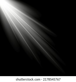 Efecto de la luz solar especial de la lente del vector transparente.