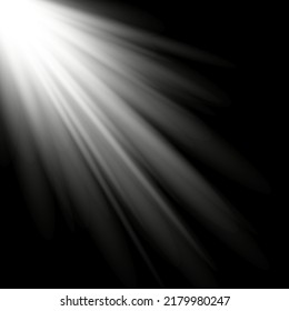 Vector transparent sunlight special lens flash light effect.