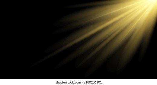 Efecto de luz de flash especial de lente de luz solar transparente.flash de lente solar frontal. El vector se desdibuja a la luz de la radiación. Elemento de decoración. Rayos estelares horizontales y luz reflectante.