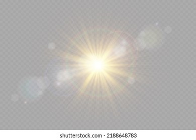 Vector transparent sunlight special lens flare light effect.