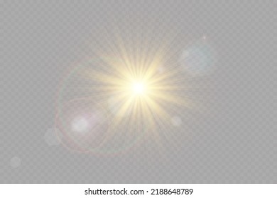 Vector transparent sunlight special lens flare light effect.