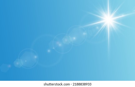 Efecto de la luz especial de la lente de la luz solar transparente del vector