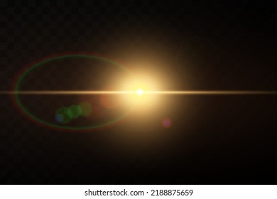 Efecto de la luz especial de la lente de la luz solar transparente del vector.