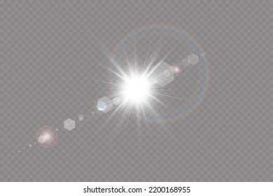 Vector transparent sunlight special lens flare light effect