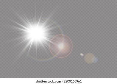 Vector transparent sunlight special lens flare light effect