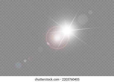 Vector transparent sunlight special lens flare light effect