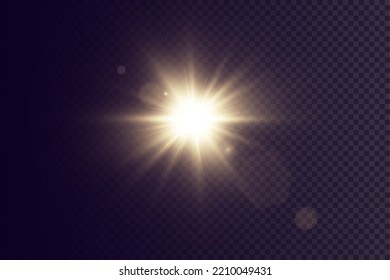 Vector transparent sunlight special lens flare light effect