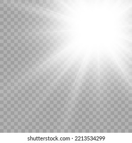 	
Vector transparent sunlight special lens flare light effect. Bright beautiful star. Light from the rays.	