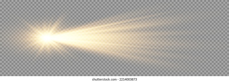 Efecto de la luz especial de la lente de la luz solar transparente del vector. Ilustración vectorial libre de regalías de acciones. PNG	