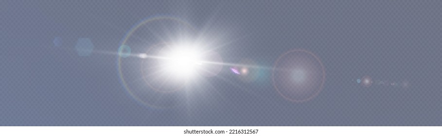 Vector transparent sunlight special lens flare light effect