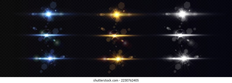 Vector transparent sunlight special lens flare light effect