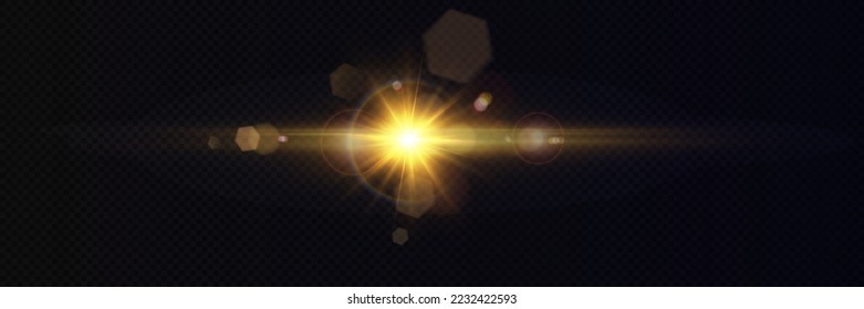 Vector transparent sunlight special lens flare light effect