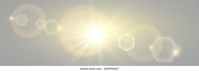 Vector transparent sunlight special lens flare light effect. Vector illustration. Stock royalty free vector illustration. PNG