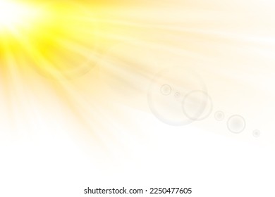Vector transparent sunlight special lens flare light effect.