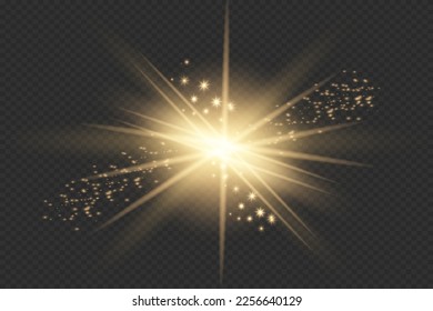Vector transparent sunlight special lens flash light effect.front sun lens flash. Vector blur in the light of radiance. Element of decor.