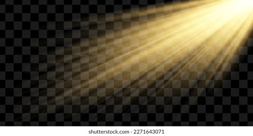 Vector transparent sunlight special lens flash light effect.front sun lens flash. Vector blur in the light of radiance. Element of decor.