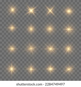 Vector transparent sunlight special lens flash light effect