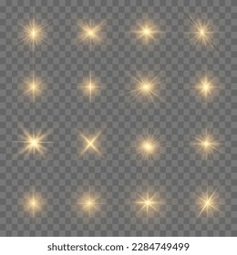 Vector transparent sunlight special lens flash light effect