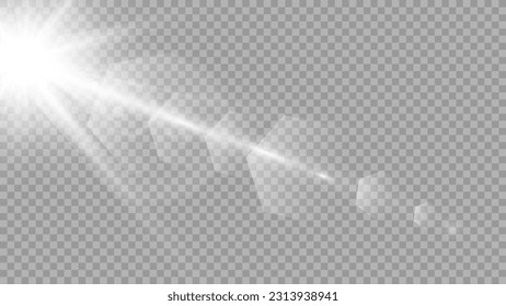 Vector transparent sunlight special lens flare light effect. Stock royalty free vector illustration. PNG	