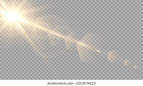 Vector transparent sunlight special lens flare light effect. Stock royalty free vector illustration. PNG	