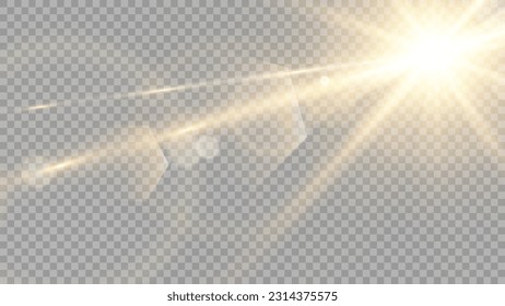 Vector transparent sunlight special lens flare light effect. Stock royalty free vector illustration. PNG	