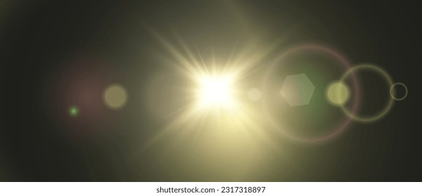 	
Vector transparent sunlight special lens flare light effect. Bright beautiful star. Light from the rays.