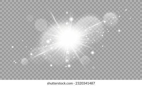 Vector transparent sunlight special lens flare light effect. Stock royalty free vector illustration. PNG	