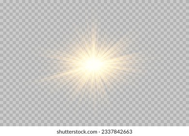 Vector transparent sunlight special lens flare light effect. PNG. Vector illustration