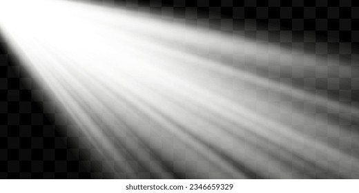 Vector transparent sunlight special lens flash light effect.