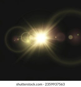 	
Vector transparent sunlight special lens flare light effect. Bright beautiful star. Light from the rays.	