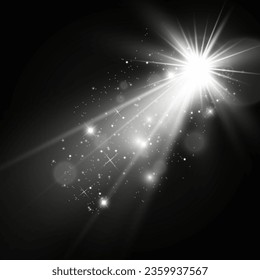 	
Vector transparent sunlight special lens flare light effect. Bright beautiful star. Light from the rays.	