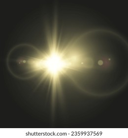 	
Vector transparent sunlight special lens flare light effect. Bright beautiful star. Light from the rays.	