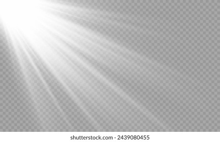 Vector transparent sunlight with special lens flare effect. png