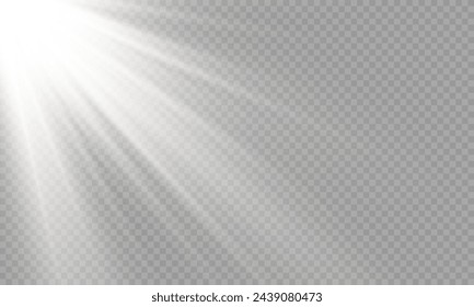 Vector transparent sunlight with special lens flare effect. png