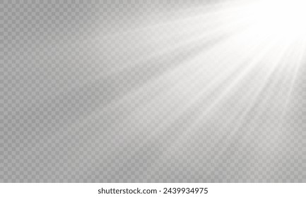Vector transparent sunlight with special lens flare effect. png