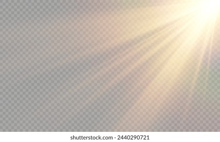 Vector de luz solar transparente con efecto de destello de lente especial. png	
