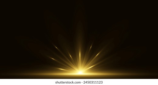 Vector transparent sunlight special lens flash light effect.front sun lens flash. Vector blur in the light of radiance. Element of decor.