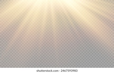 Vector transparent sunlight with special lens flare effect. png	
