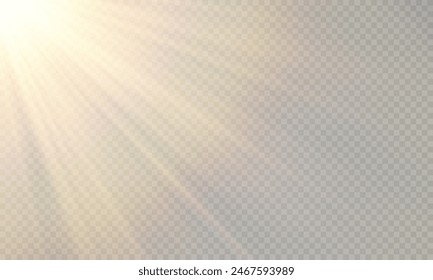 Vector transparent sunlight with special lens flare effect. png	
