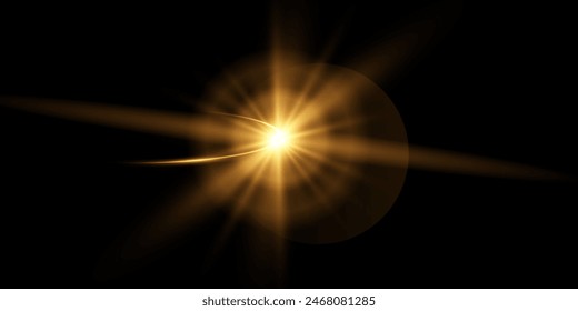 Vector transparent sunlight special lens flare light effect. Sun flash	